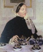 Mary Cassatt, lady at the tea table